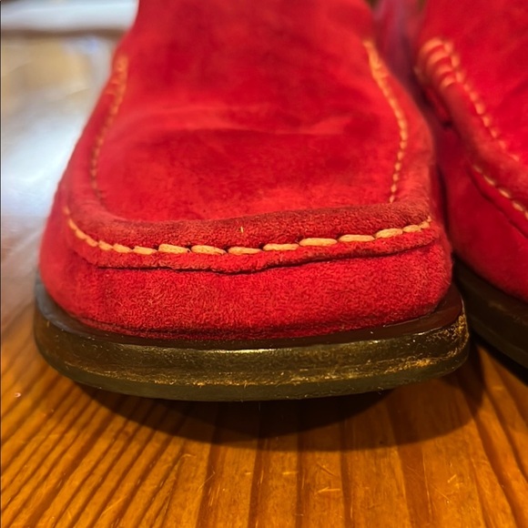 Cole Haan Resort made in Italy deep pink Suede Moccasin Flats - Picture 5 of 13